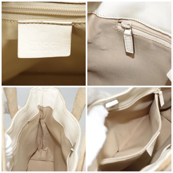 GUCCI GG Canvas Hand Bag Beige Silver 002 1080 Auth fm3872 - Picture 14 of 16